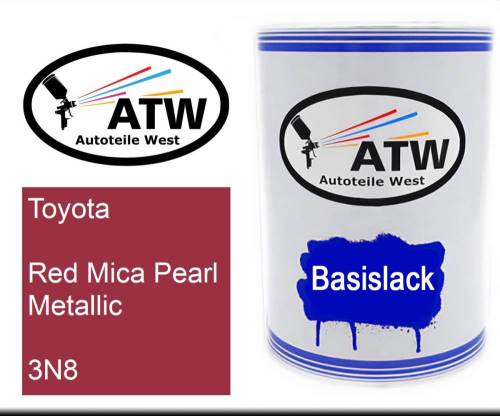 Toyota, Red Mica Pearl Metallic, 3N8: 500ml Lackdose, von ATW Autoteile West.